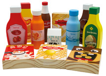 Speelgoed - imitatievoeding - Viga - drank en droge voeding - hout - per set