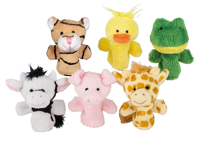 Vingerpopjes - Goki - babydieren - set van 6