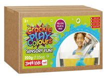 Kleurstof - Zimpli Kids Crackle Play Colours - geel, rood en blauw - gekleurd bruisend water - knetterwater - sensorisch - set van 20