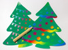 Figuren - kerstboom - kraspapier - set van 36
