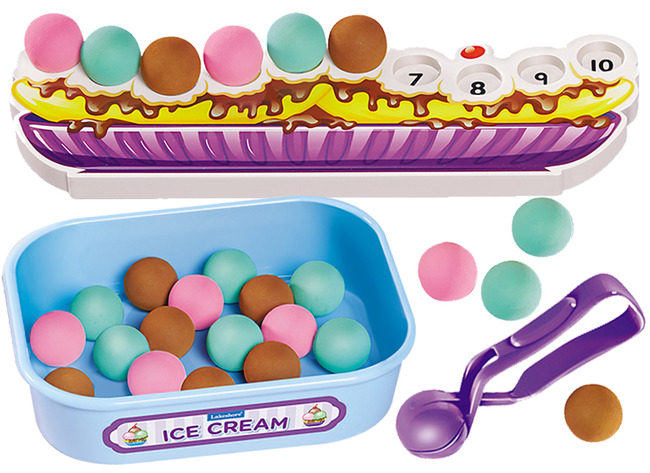Sorteerspel - telspel - Lakeshore Learning - Squeeze, Scoop & Count Ice Cream Shop - ijsjes - per spel