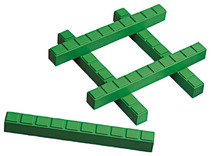 Rekenen - MAB materiaal - rekenblokken - tientallen - groen - per set