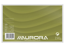 Steekkaarten - Aurora - gelijnd - 175 g - 125 x 200 mm - wit - pak van 100 vellen