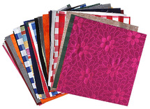 Decoratie - stof - textiel - patronen - set van 36 assorti