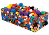 Pompons - opaak - effen - gekleurd - 5-40 mm - decoratie - set van 800 assorti