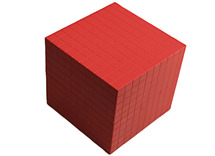 Rekenblokken - MAB - rood - duizendtallen - rekenen - per set