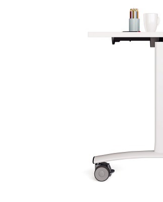 tafel - klaptafel - Archimede - rechthoek - inklapbaar - verrijdbaar - 120 cm x 80 cm x 76 cm - onderstel grijs - blad grijs - per stuk