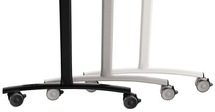 tafel - klaptafel - Archimede - rechthoek - inklapbaar - verrijdbaar - 120 cm x 80 cm x 76 cm - onderstel zwart - blad wit - per stuk
