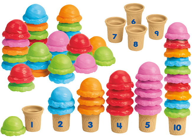 Telspel - Lakeshore Learning - Counting Cones - ijsjes - per spel