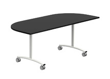 Tafels - klaptafels - Archimede - D-vorm - 160 x 80 cm - inklapbaar - verrijdbaar - per stuk