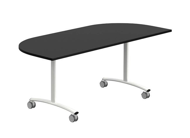 Tafels - klaptafels - Archimede - D-vorm - 160 x 80 cm - inklapbaar - verrijdbaar - per stuk