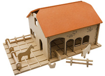 Bouwset - Ardennes Toys - boerderij bouwen - hout - fantasie - constructie - per spel