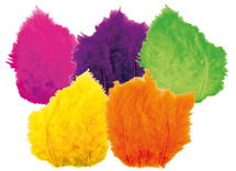 Decoratie - pluimen - veren - neonkleuren - set van 50 g assorti