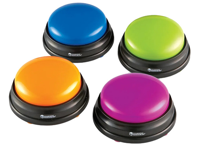 Boutons de réponse - Learning Resources Answer Buzzers - sons amusants - set de 4 assorti