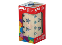 Stickers - Apli Kids - ster - 1,1 + 2 cm - holografish - set van 708