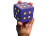 Dobbelstenen - Megaform - 5 x 5 cm - foam - set van 12 assorti
