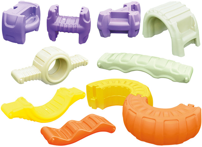 Evenwichtsparcours - Rotogym - balanceren - set van 12 assorti
