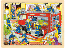 Themapuzzel - brandweer - 48 stukjes - hout - per stuk