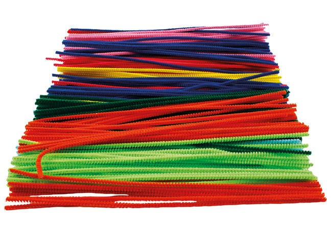 Chenilledraad - 300 x 4 mm - set van 300 assorti