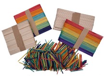 Knutsellatjes - gekleurd - regenboog - voordeelpakket - decoratie - set van 1200 assorti
