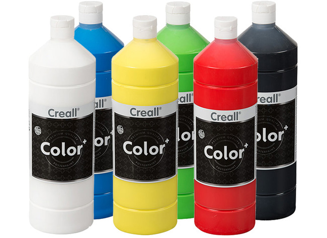 Plakkaatverf - Creall Color - Premium Kwaliteit - Klaspak 6x500ml