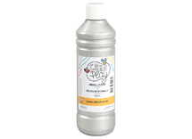 Verf - plakkaatverf - Creaplay - metallic - 500 ml - zilver - per stuk