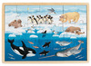 Puzzel - themapuzzel - dieren van de wereld - hout - set van 4 assorti