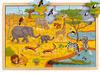 Puzzel - themapuzzel - dieren van de wereld - hout - set van 4 assorti