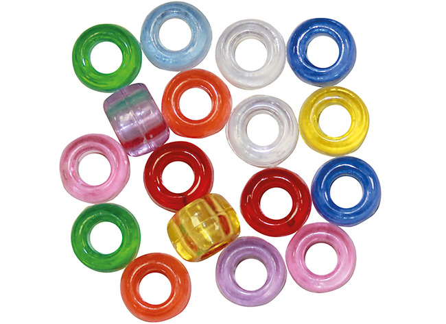 Kralen - Kongo Beads - transparant - set van 1000 assorti