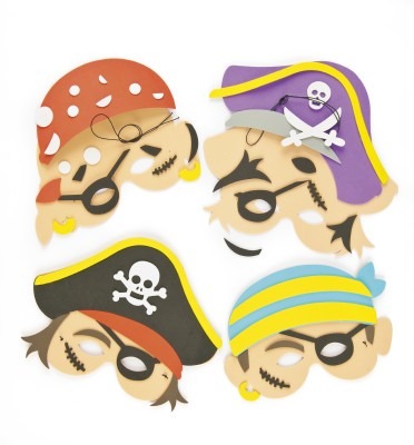 FOAM - MASKER - PIRATEN - ASSORTIMENT VAN 4