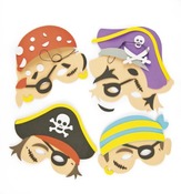 Foam - masker - piraten - assortiment van 4