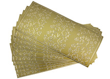 Decoratie - stickers - zelfklevende - ster goud - set van 10 set