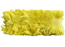 Knutselpapier - froezelpapier - 6 cm x 5 m - geel - per stuk