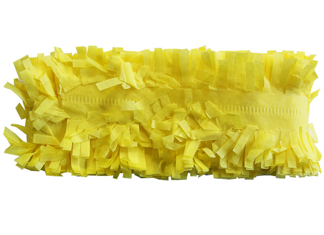 Knutselpapier - froezelpapier - 6 cm x 5 m - geel - per stuk