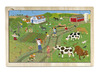 Puzzel - natuur - bergen, kust, platteland en bos - hout - set van 4 assorti