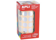Stickers - Apli Kids - cirkel - 2 cm - zilver - set van 2832 assorti