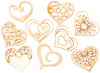 Hout - vormpjes - harten - set van 45 assorti