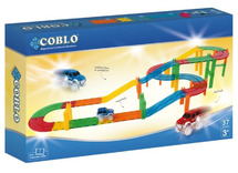 Bouwset - Coblo - racebaan - magnetisch - set van 37