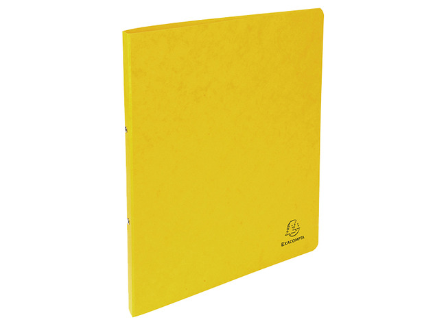 Mappen - ringmap - Exacompta - A4 - 20 mm - 2-rings - opaak - karton - geel - per stuk