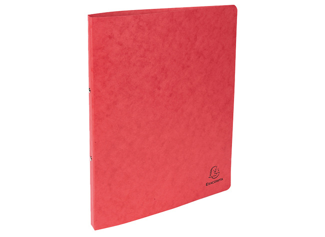 Mappen - ringmap - Exacompta - A4 - 20 mm - 2-rings - opaak - karton - rood - per stuk