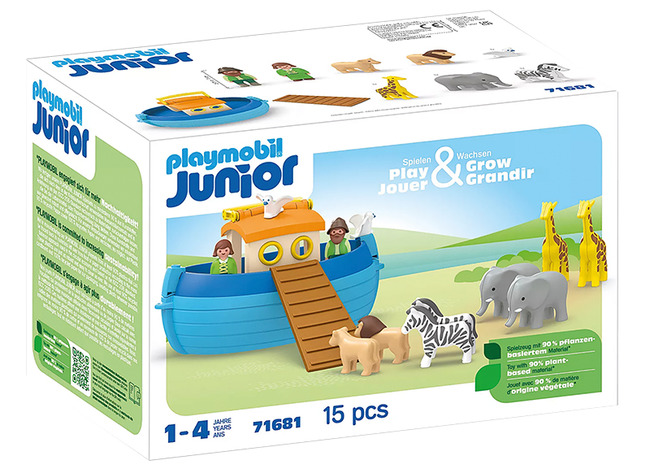 Speelsets - PLAYMOBIL Junior 71681 Meeneem Ark van Noach - dieren - set van 15