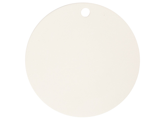 Terracotta - plaat - 15 cm diameter - blanco - per stuk