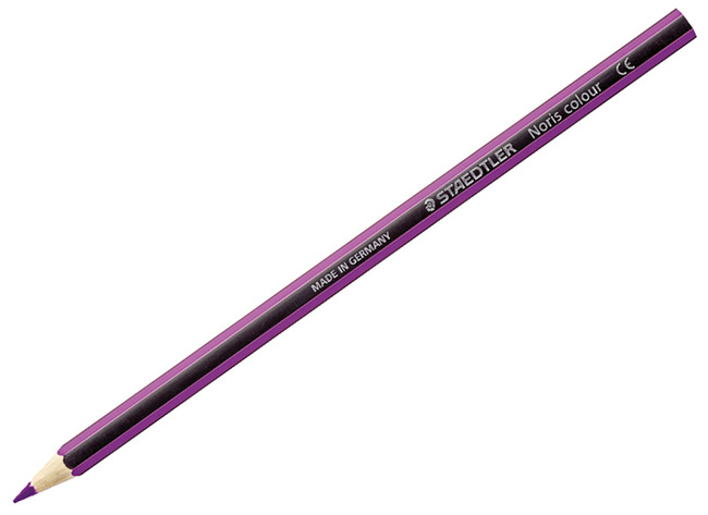 Potloden - kleurpotloden - Staedtler Noris Colour - zeshoekig - doos - violet - set van 12