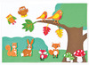 Stickers - foam - het bos - set van 100 assorti