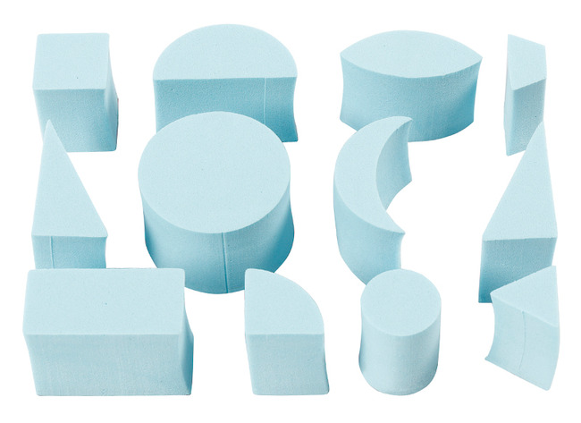 Stempels - geometrische vormen - Foam - set van 12 assorti