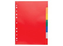 Tabbladen - A4 - 7 tabs - kunststof - gekleurd - per stuk