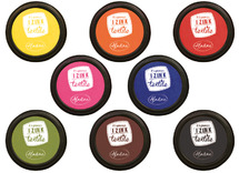 Inktkussens - stempels - 7 cm diameter - set van 8 assorti