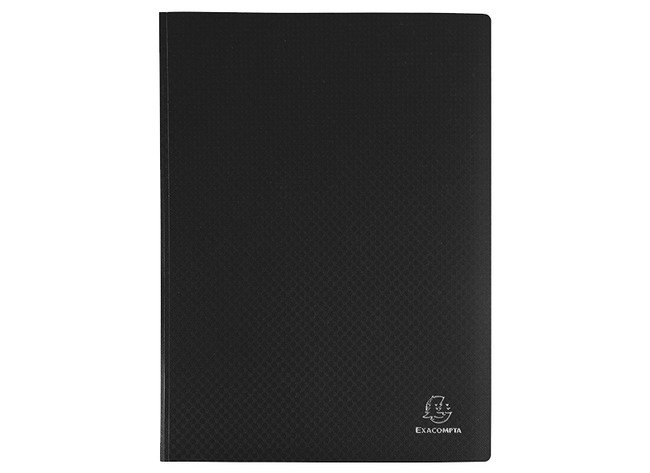 Mappen - presentatiemap - Exacompta - A4 - 80 tassen - zwart - per stuk