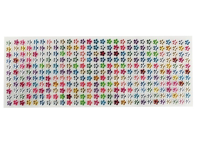 Edelstenen - Sierstenen - bloemen - zelfklevend - decoratie - set van 600 assorti