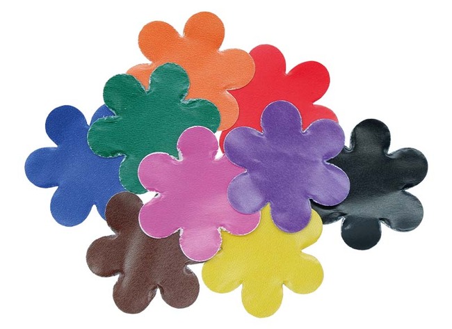 Plakfiguren - ongegomd - bloem - set assorti
